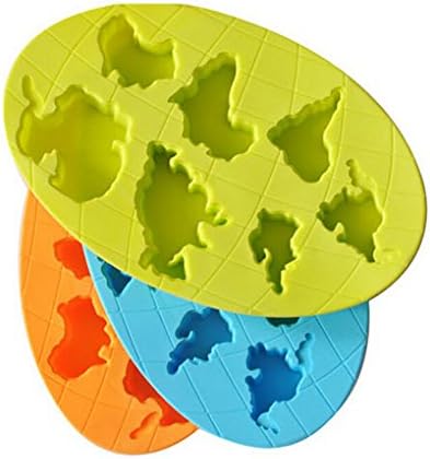 ULATREE Global Warming Shaped Link The World Map Novelty Gift Ice Cube Tray Mold