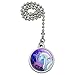 GRAPHICS & MORE Majestic Unicorn Pink Purple Blue Ceiling Fan and Light Pull Chain