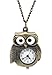 Godagoda Antique Bronze Color Owl Shape Pocket Watch