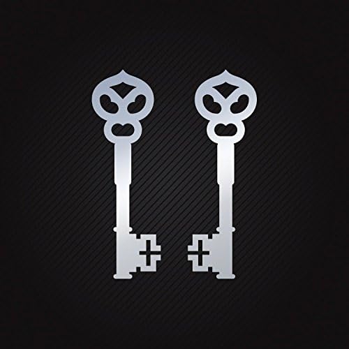 Stickers Decal Vatican Keys Weatherproof Motorbikes Activity Permane Chrome_Mirror_Metallic (6 X 1.98 In)