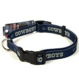 DALLAS COWBOYS ADJUSTABLE NYLON DOG PET COLLAR SZ M