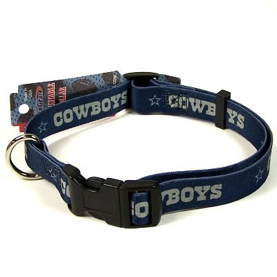 DALLAS COWBOYS ADJUSTABLE NYLON DOG PET COLLAR SZ M