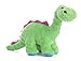 goDog Dinos Bruto Tough Plush Dog Toy with Chew Guard Technology, Green, Small