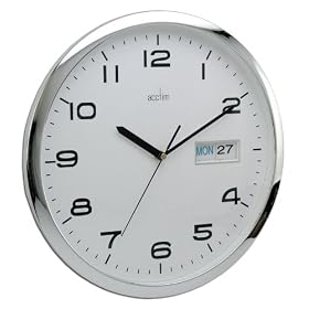 Acctim Supervisor Day/Date Wall Clock, 13 Inch