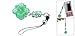 Gino Charming Green Crystal Beads Mobile Cell Phone Strap Pendant