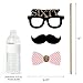 Big Dot of Happiness Chic 60th Birthday - Pink, Black and Gold Photo Booth Props Kit 20 Count