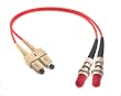 1ft Fiber Optic Adapter Cable SC (Male) to ST (Female) Multimode 62.5/125 Duplex