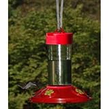 Songbird Essentials Dr JB's 16 oz Clean Feeder All Red Feeder w/ Yellow Flowers