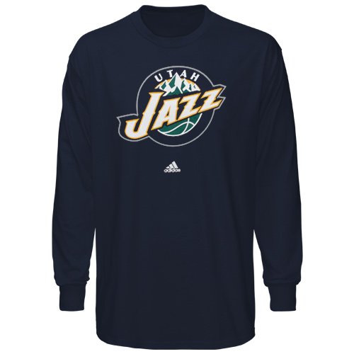 Utah Jazz Navy Primary Logo Long Sleeve T-Shirt