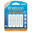 SANYO eneloop 4 Pack AA NiMH Pre-Charged Rechargeable Batteries