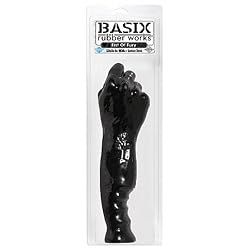 Pipedream Products Basix Rubber Works Black Fist Dildo Adult Sex Toy Kit