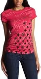 Southpole Junior's Crew Neck Tee,Hibiscus,Large