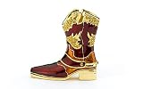 Swarovski Crystal Red & Gold Boot