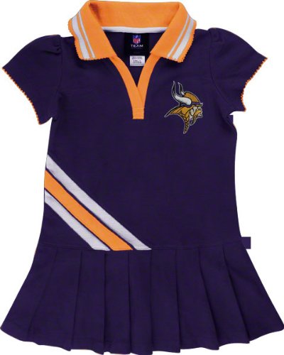 Minnesota Vikings Toddler Pleated Polo Dress