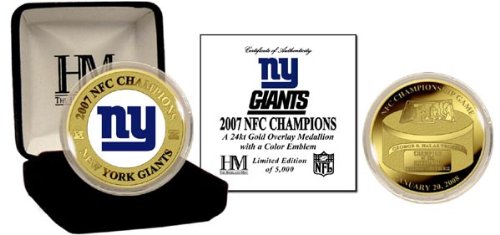 Buy New York Giants 2007 NFC Champions 24KT Gold and Color Coin by No manufacturer