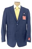 Oscar De La Renta Mens Single Breasted 2 Button Navy Blue Pinstripe Wool Suit - Size 42S
