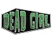 DEAD GIRL Coffin Embroidered Patch Iron-On Creepy