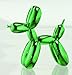 Balloon Dog Figurine Statue Home Decor - Green Metallic Finished - Medium Size
