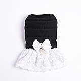 Gracious Dog Winter Dress with Bow Tie (black, XS)