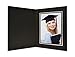 Golden State Art, Cardboard Photo Folder for a 5x7 Photo (Pack of 50) Black Color with Silver Lining