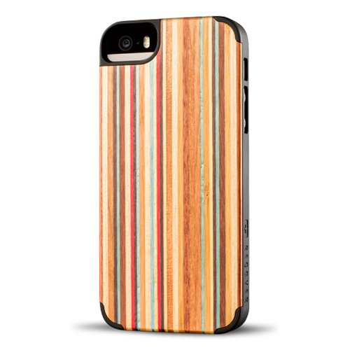 Recover Skateboard Wood Case for iPhone 5 - Retail Packaging - Black