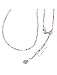 10K White Gold Adjustable Rope Chain - 24 inch - Spring Ring Clasp - SL Gold Imports