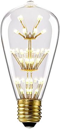 Perfect 110v Led Edison Style Squirrel Cage Led Light Bulb E26 Base Vintage Bulb, Warm White (ST64 3W)