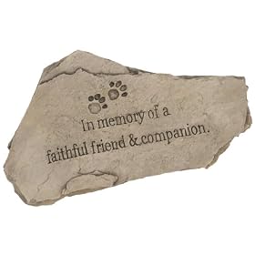 Evergreen 85002 Garden Tiding Stone, In Memory of a Faithful Friend and Companion, 15-Inches Wide