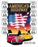 America's Highway Route 66 Vintage Bar Metal Antique Nostalgic Collectible Tin Sign