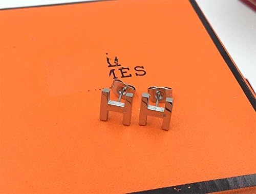 Women's Jewelry Stainless Steel Ear Stud Rose Gold and Silver (H-rose gold)