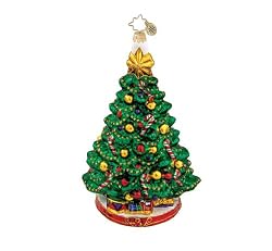 Christopher Radko Glass Holiday Centerpiece Christmas Tree Ornament #1015580