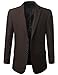 MONDAYSUIT Mens Two-Piece Slim-Fit Solid Two-Button Blazer Jacket & Trouser Set