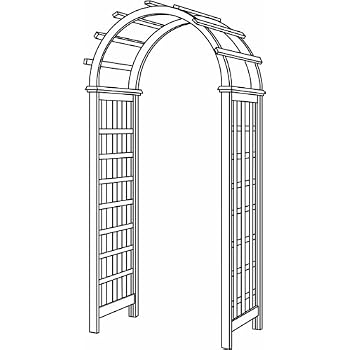 wooden garden arbour