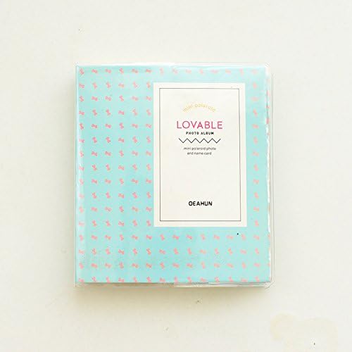 Funny-home Colorful shape Mini Album Fuji Instax Mini photo Album For Instax Mini7s 8 25 50s 90 lightblue bowknot