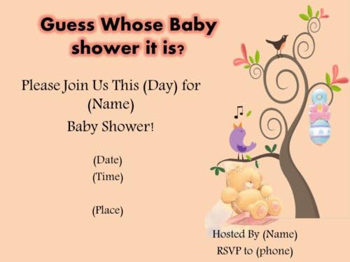 "Guess Who's Baby Shower It Is?" Invitation