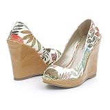 Delicious Myway Wedges 6 White Floral