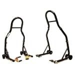 Sport Bike Motorcycle Front Fork & Rear Paddle Combo Wheel Lift Stands Paddock Stands Universal Motorcycle Combo Yamaha Fits Honda Kawasaki Suzuki Ducati BMW
