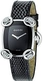 GUCCI Women's YA117505 117 Horsebit Collection Diamond Black Lizard Watch On Sale