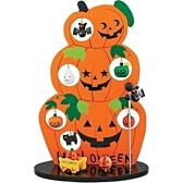 ハロウィン木製デコカボチャ