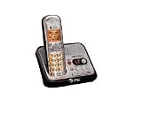 AT&T EL52100 Cordless Answering System with Caller ID/Call Waiting phone Dect 6.0 Digital Silver/Black
