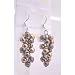 Erc449 Two Pearls Color Earrings Bronze & Brown Pearls Earrings Genuine Swarovski Pearls Earrings