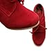 Ollio Women's Shoe Faux Suede Wedge Heel Fashion Ankle Lace Up Boot