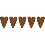 DCC 5-Pack Rusty Tin-Tiques Tin Cut-Outs, Folk Heart, 2-1/8-Inch