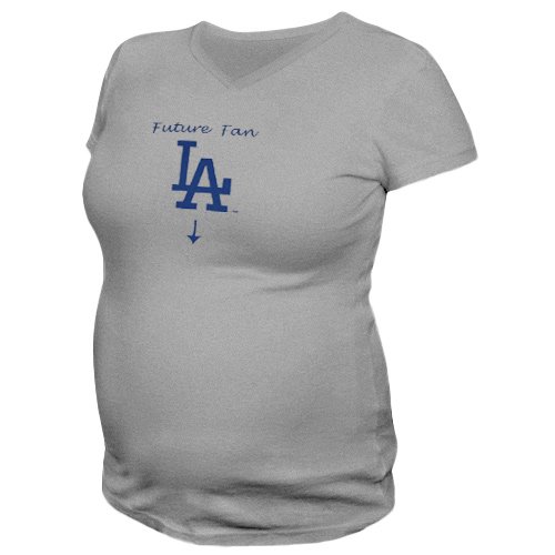 L.A. Dodgers Ladies Future Fan Maternity T-Shirt - Ash (Small)