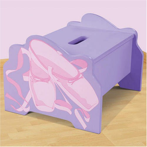 Childrens Toyshop  Toys : Small Potatoes Ballerina Childrens Step Stool Wooden Stepstool