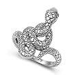 Sterling Silver Ring - Snake - 22mm x 2mm (Sizes 6-10)