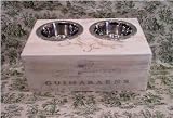 Dog Dish Diners - Wine Crate Elevated Dog Feeders - Blush