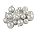Club Pack of 23 Clear Iridescent & Silver Glass Ball Christmas Ornaments 1.5"-3"
