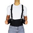 Maxar Deluxe Work Belt (Industrial Lumbo Sacral Support) with Metal Stays - Black