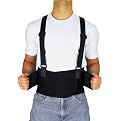 Maxar Deluxe Work Belt (Industrial Lumbo Sacral Support) with Metal Stays - Black